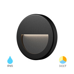 BRY-VEKTA-B-RND-BLC-3W-3IN1-IP65-WALL LIGHT - 
